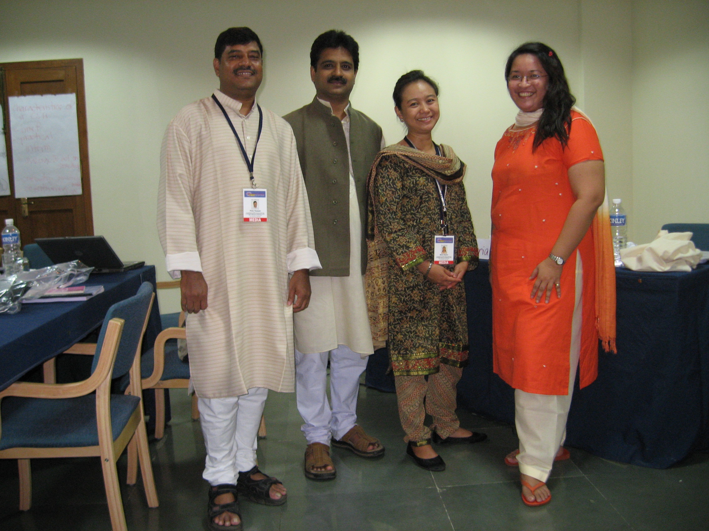 Maria with fellow trainors in Banglore (Using radio for community development and distater response)