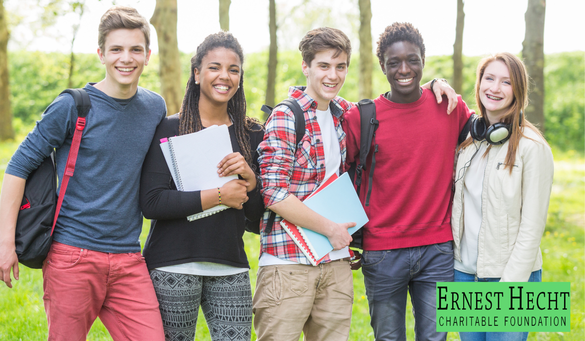 Group of school students