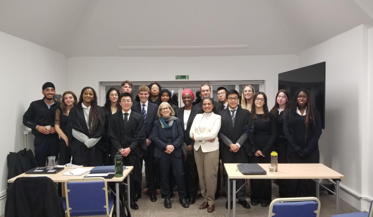 Moot court competition Participants and judges posing for group photo