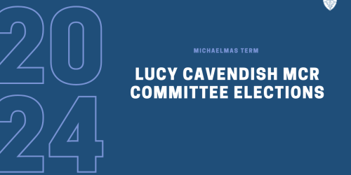 MCR exec committe election' on blue background