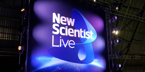 Screen with New Scientist Live logo on